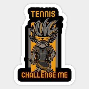 Tennis Challenge Me Sticker